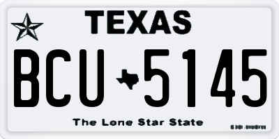 TX license plate BCU5145