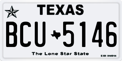 TX license plate BCU5146