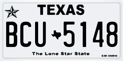 TX license plate BCU5148