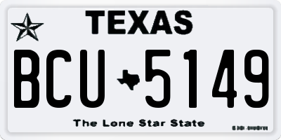 TX license plate BCU5149