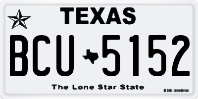 TX license plate BCU5152