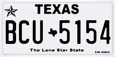 TX license plate BCU5154