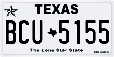 TX license plate BCU5155