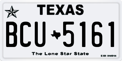 TX license plate BCU5161