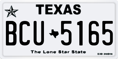 TX license plate BCU5165