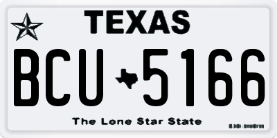 TX license plate BCU5166
