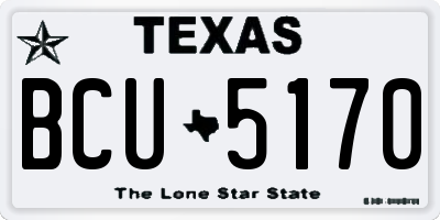 TX license plate BCU5170
