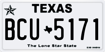 TX license plate BCU5171