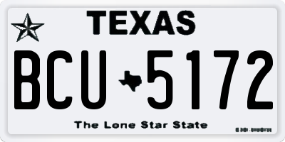 TX license plate BCU5172