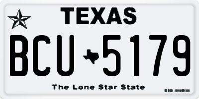 TX license plate BCU5179
