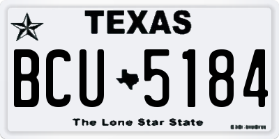 TX license plate BCU5184