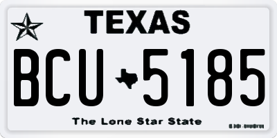 TX license plate BCU5185