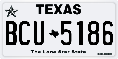 TX license plate BCU5186