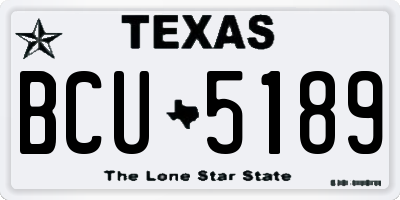 TX license plate BCU5189