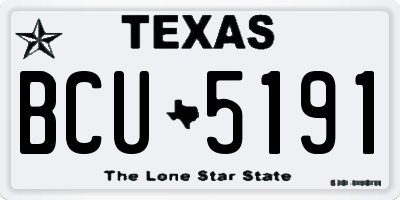 TX license plate BCU5191
