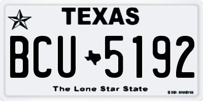 TX license plate BCU5192