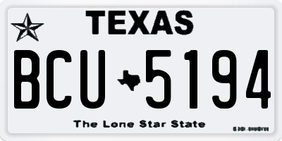 TX license plate BCU5194