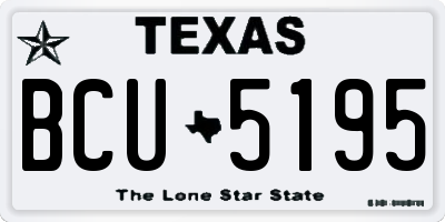 TX license plate BCU5195