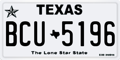TX license plate BCU5196
