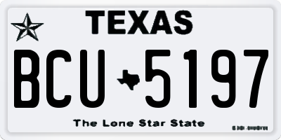 TX license plate BCU5197
