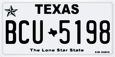 TX license plate BCU5198