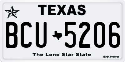 TX license plate BCU5206