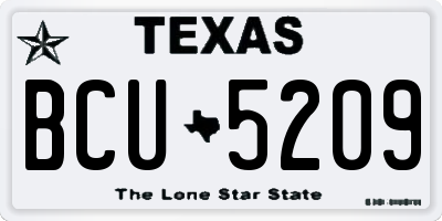 TX license plate BCU5209