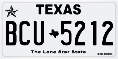 TX license plate BCU5212