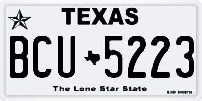 TX license plate BCU5223