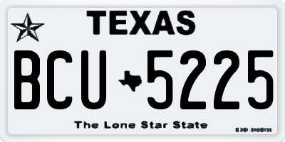 TX license plate BCU5225