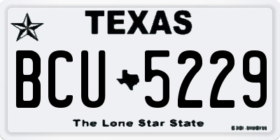 TX license plate BCU5229