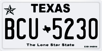 TX license plate BCU5230
