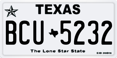 TX license plate BCU5232