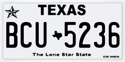 TX license plate BCU5236