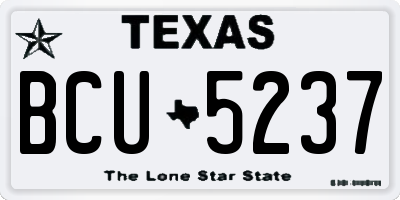 TX license plate BCU5237