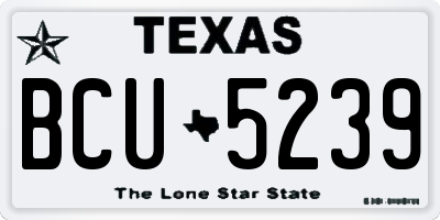 TX license plate BCU5239