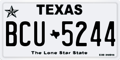 TX license plate BCU5244