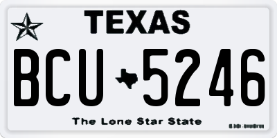 TX license plate BCU5246