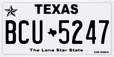 TX license plate BCU5247