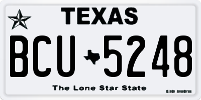 TX license plate BCU5248