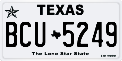 TX license plate BCU5249