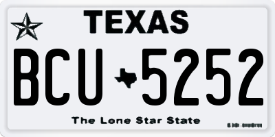 TX license plate BCU5252