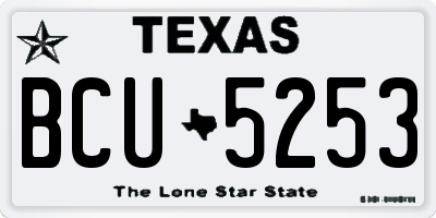 TX license plate BCU5253