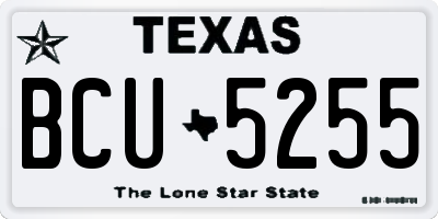 TX license plate BCU5255