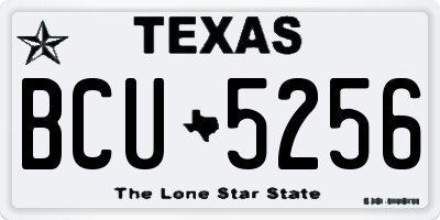 TX license plate BCU5256