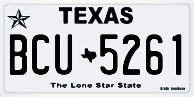 TX license plate BCU5261
