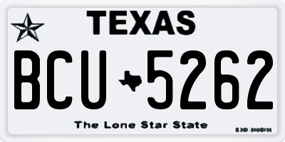 TX license plate BCU5262