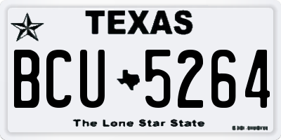 TX license plate BCU5264
