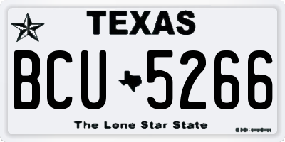 TX license plate BCU5266