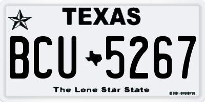 TX license plate BCU5267